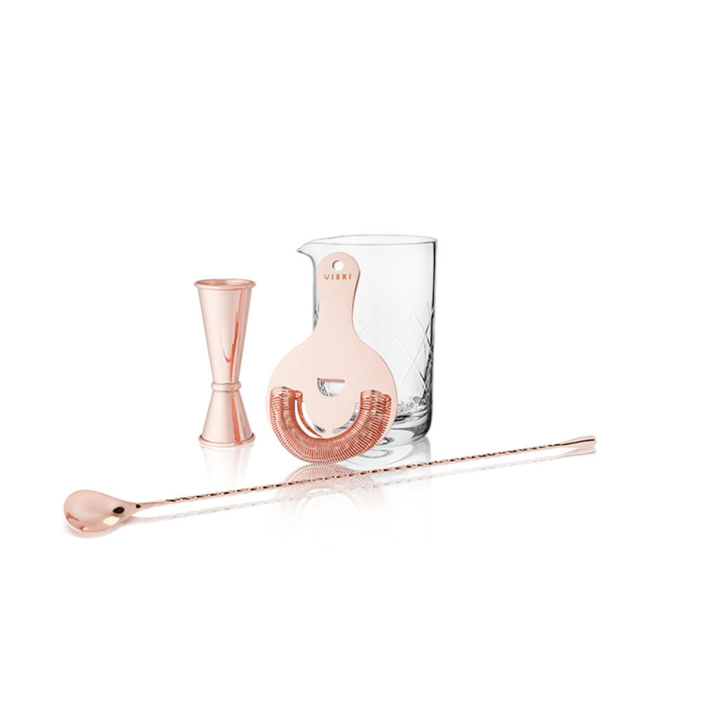 Viski Summit Copper Mixologist Barware Gift Set Viski