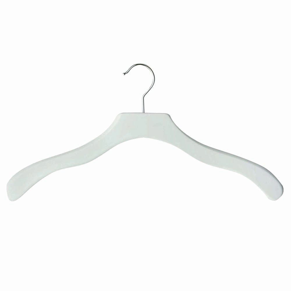 Hubert 17 inch White Heavy Duty Top Hangers