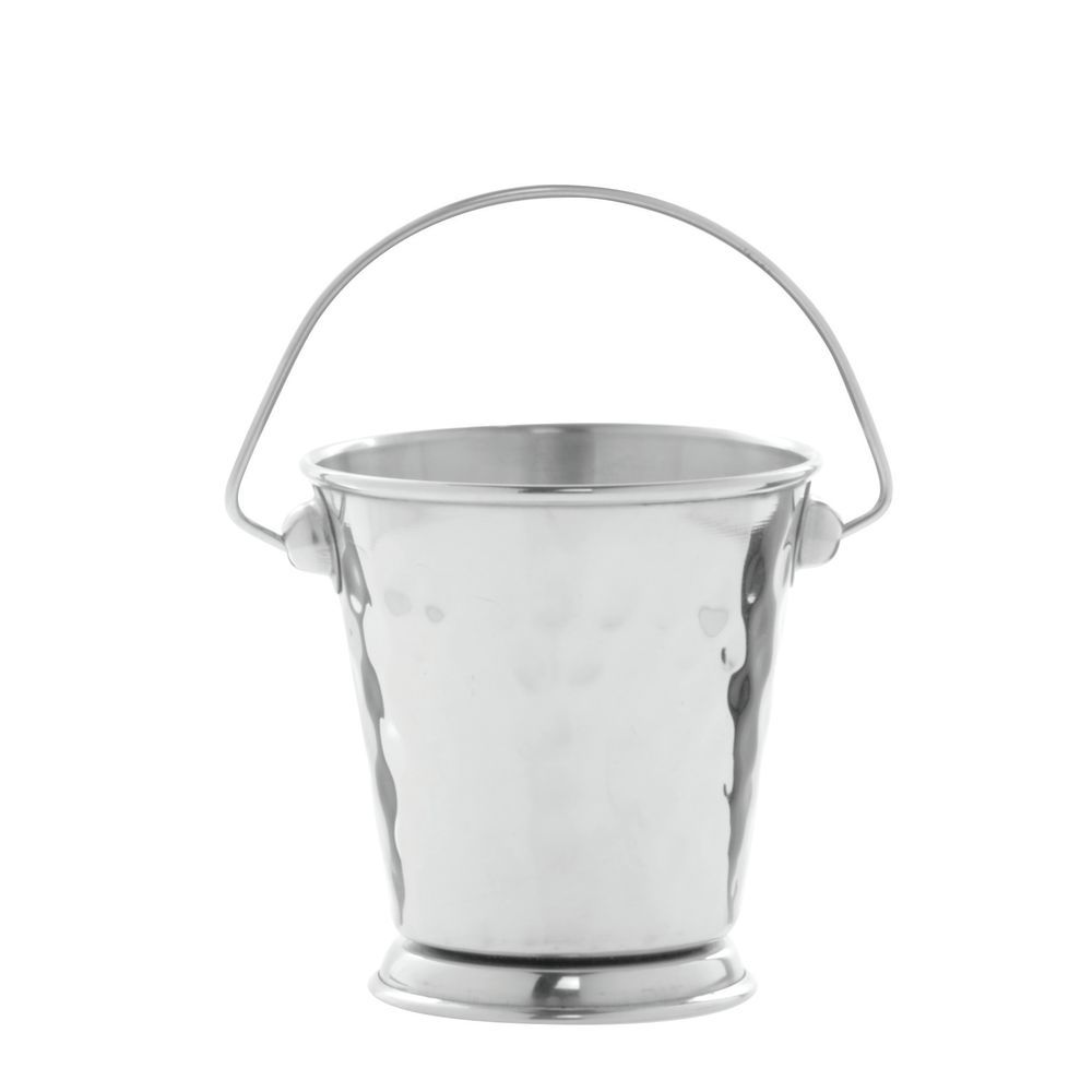 HUBERT® 1.6 qt Grooved Stainless Steel Ice Bucket With Knob Handles