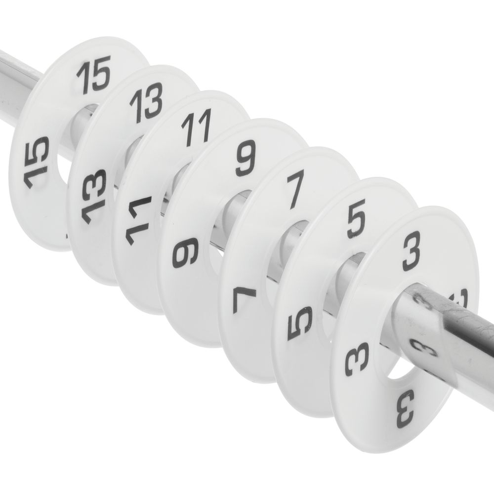 thumbnail image 2 of Women's Clothing Size Dividers – White Plastic Hanging Set (Sizes 0-14, 15 Pieces) 2 of 6