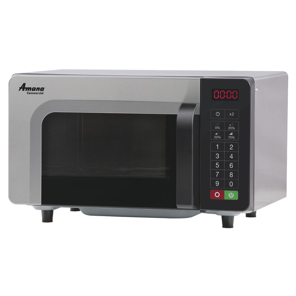 Amana RMS10TSA Stainless Steel Commercial Microwave with Push Button Controls - 120V, 1000W