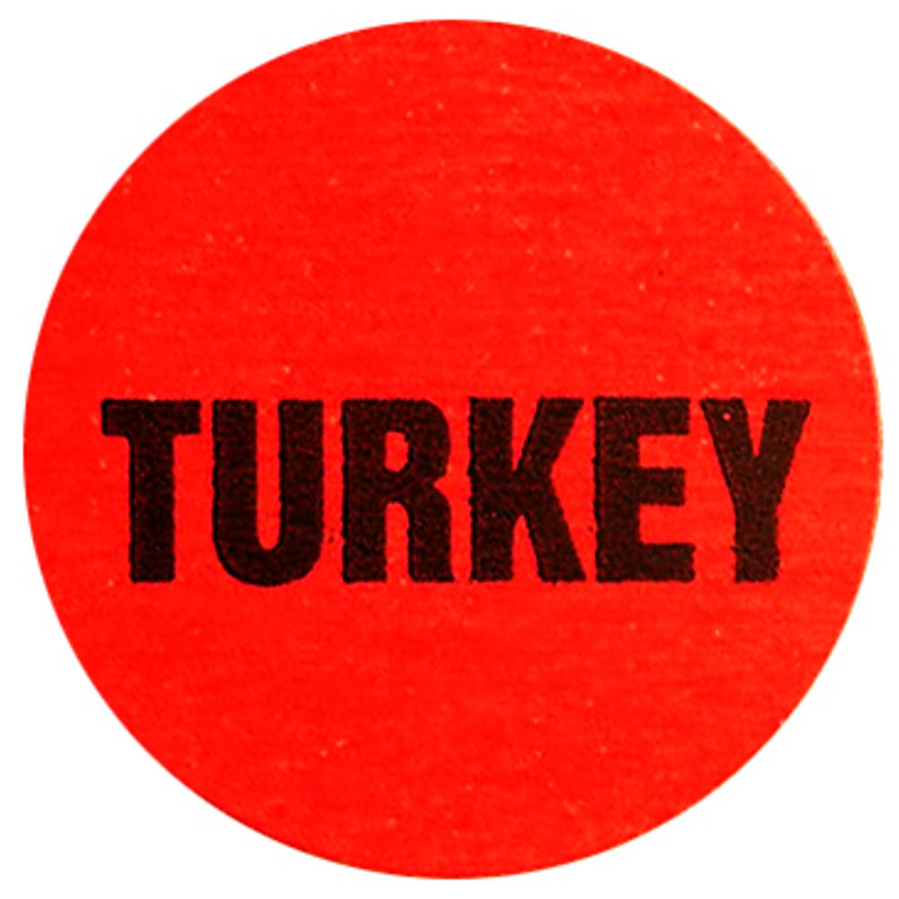 LBL, DELI DOT, TURKEY, 1" DIA RED