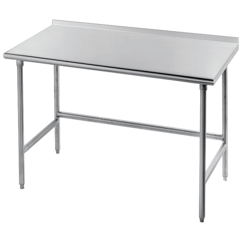 TABLE, W/BACK SPLASH, W/OPEN BASE, 30X48