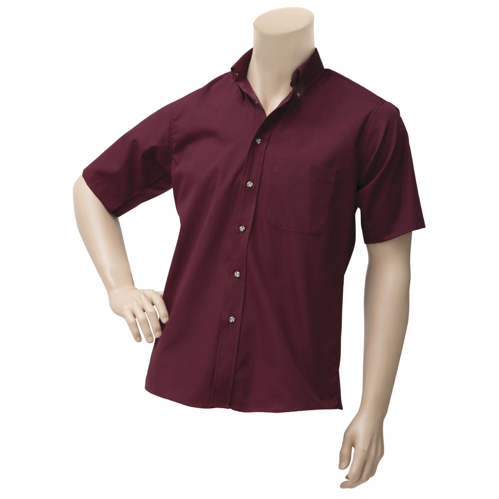 Dexter Chef Revival Burgundy Poly Cotton Men S Short Sleeve