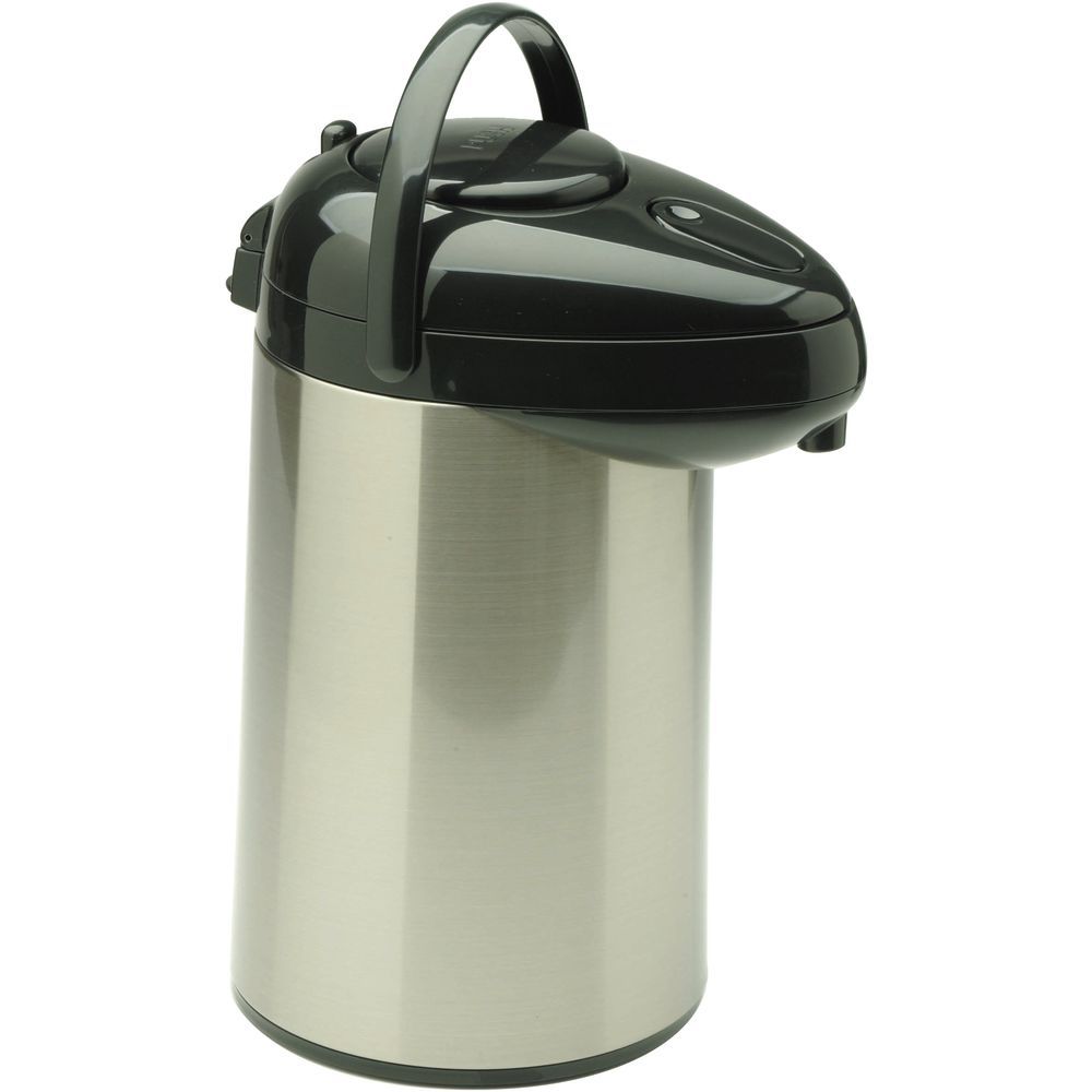 2.2 L Stainless Steel Lined Service Ideas CTAL22BL Airpot with Lever Black Top 