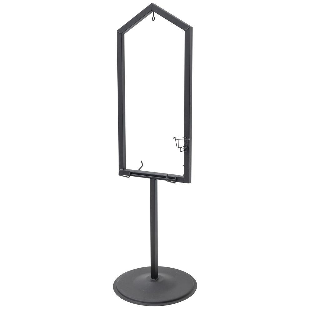 Black Steel Floor Stand Roll Bag Holder/Scale Holder Combo - 22Dia x 74H  (Hoop & Scale sold separately)