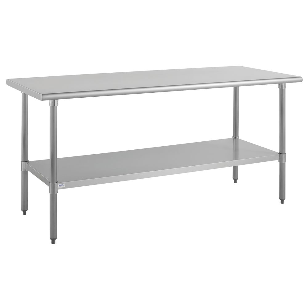 Kratos 18-Gauge 430 Stainless Steel Worktable Kit - 48"L x 24"W x 34"H