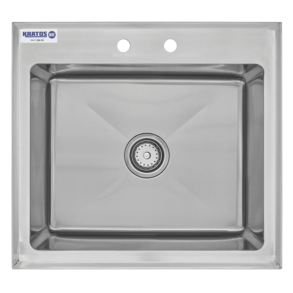 Kratos 29N-185 One-Compartment Drop-In Sink - 28
