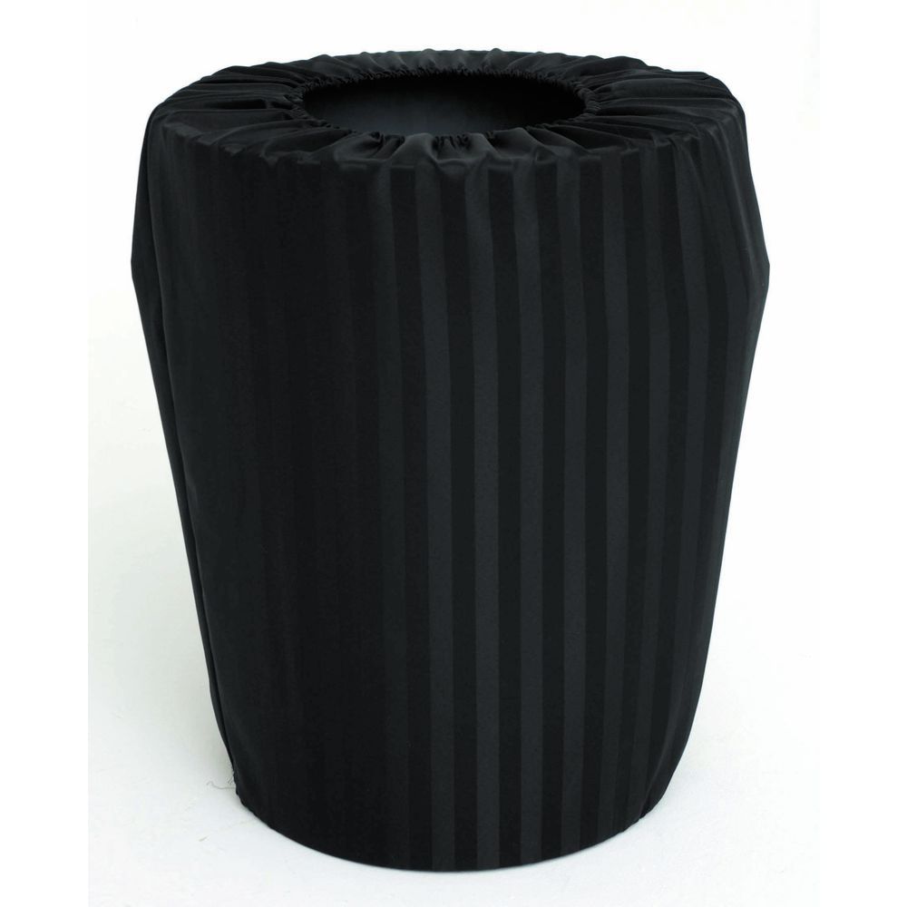 These Trash Can Covers are Elasticized at Top and Bottom for Easy        On-Off|Trash Can Covers 32 Gal Black Polyester