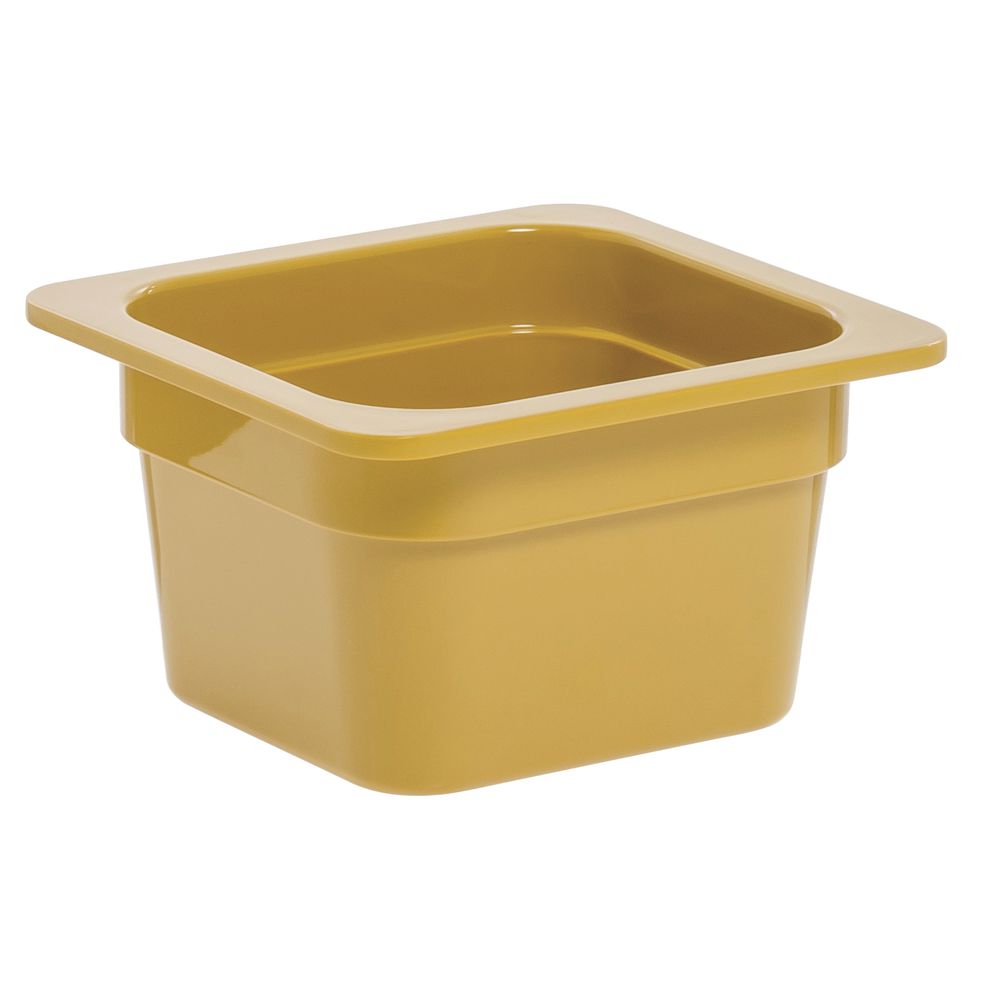 Expressly Hubert&#174; 1/6 Size Cold Food Pan 4"D Mustard