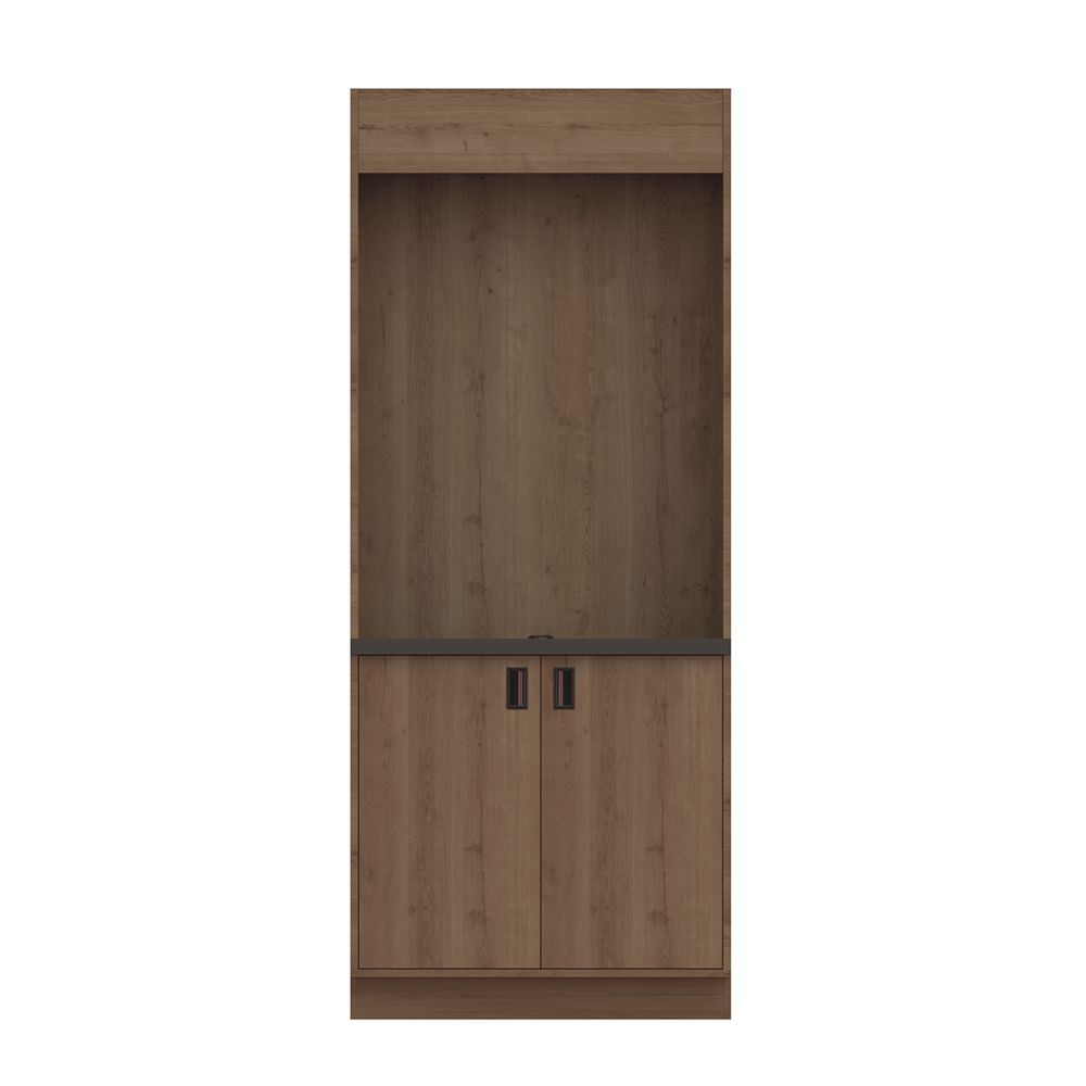 Kratos Micro Market Module with Cabinet, Urban Oak Plank and Graphite ...