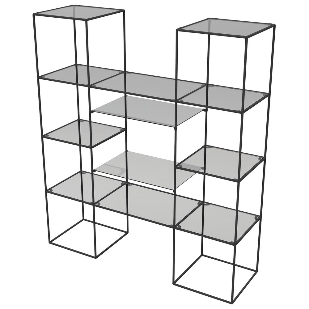 9 Shelf Cube Shelving Unit Chrome