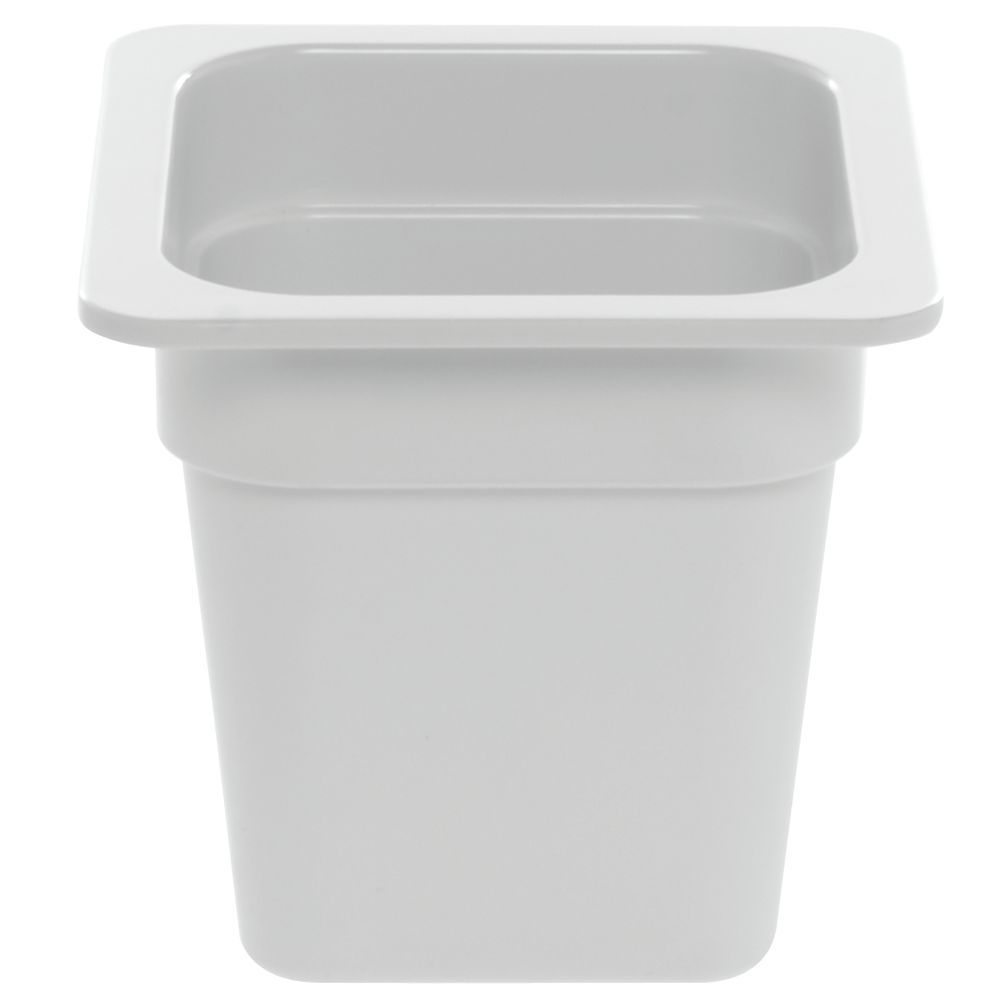 Cold Food Pan in White Melamine Sixth Size 6 15/16"L x 6 3/8"W x 6"H