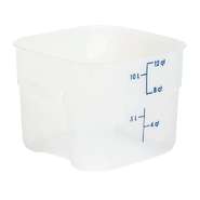 Cambro CamSquares® FreshPro Translucent 12 Qt. Polypropylene Food ...