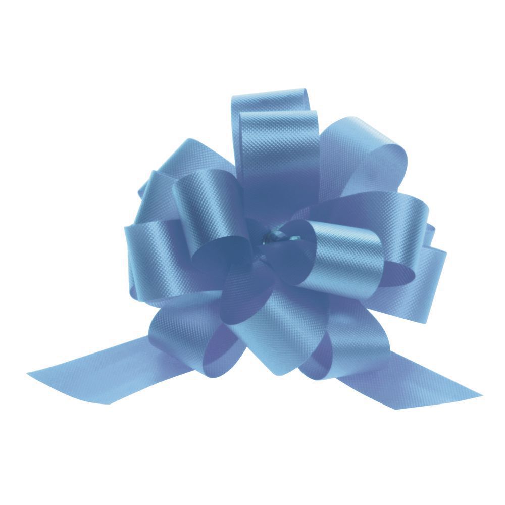 Flora-Satin Rapidbow Light Blue Gift Bow 4"