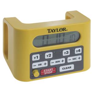 Taylor 1470FS 5 1/4 Digital Cooking Thermometer and 24 Hour Kitchen Timer  with 48 Cord
