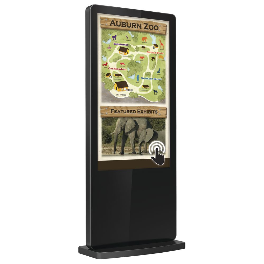 Freestanding Floor Digital Sign Touch Screen, 55"
