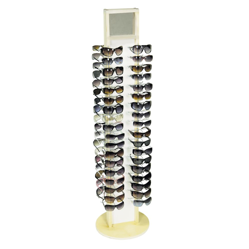 Rotating Wood Sunglass Display, 61" High