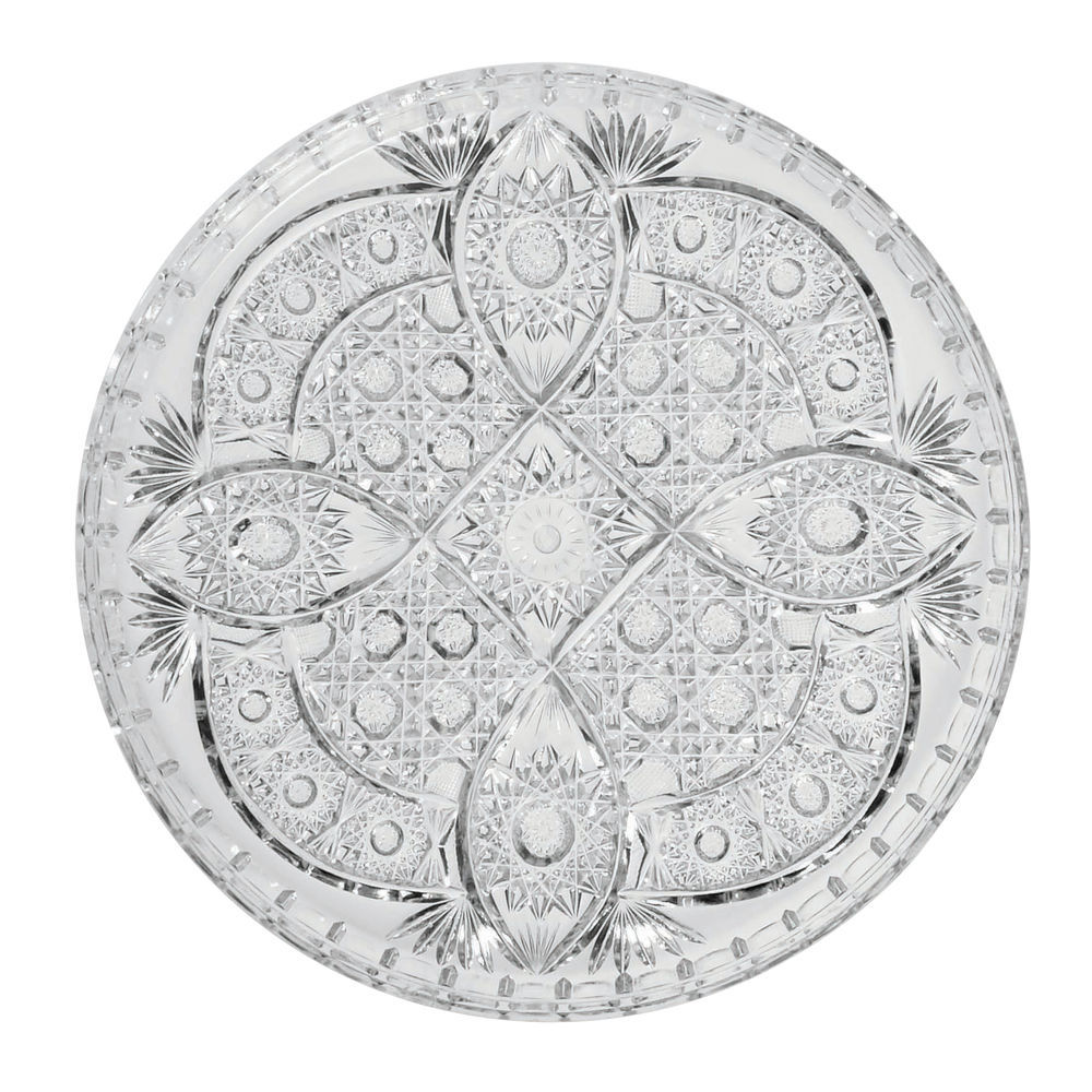 Novelty Crystal Round Starburst Pattern Heavyweight Polystyrene Cut