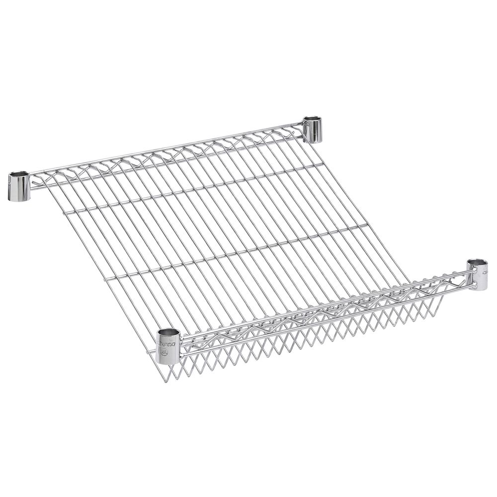 Slanted Wire Rack Kratos Slanted Chrome Wire Shelf - 24