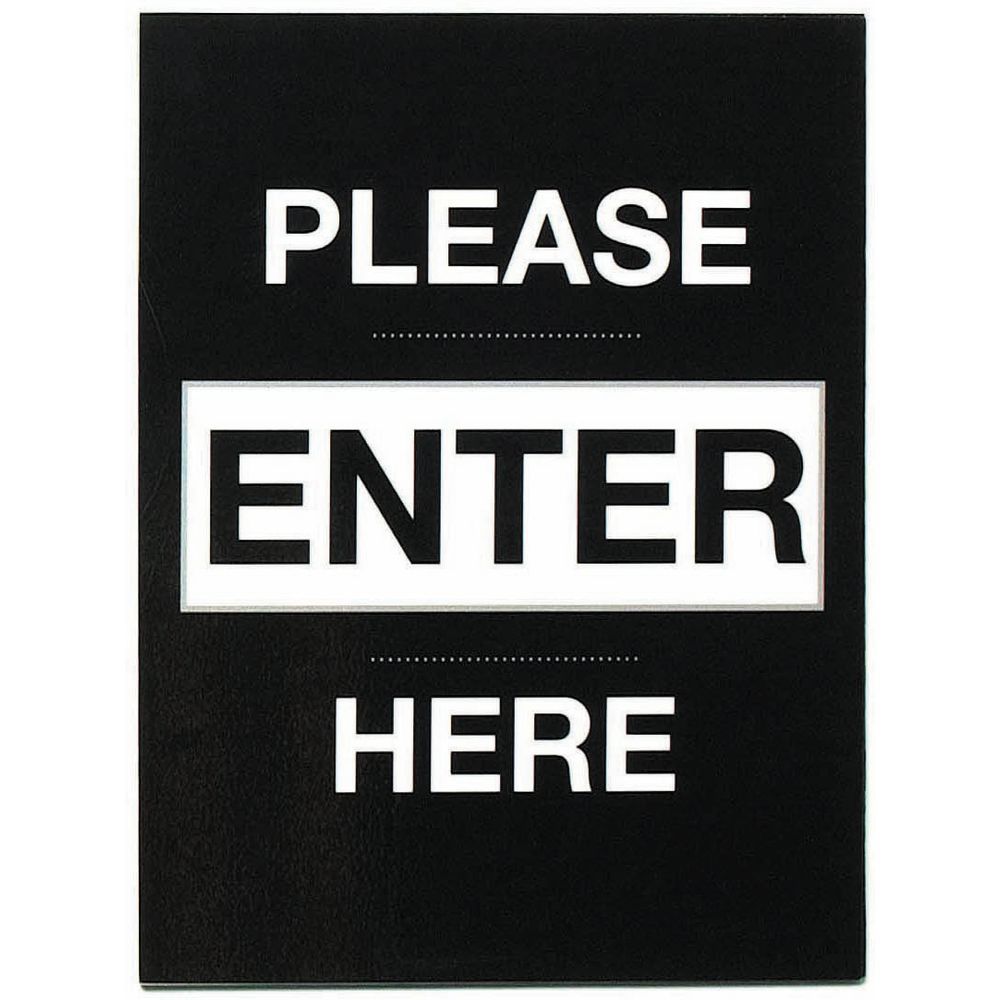 SIGN, PLEASE ENTER HERE, 10.375WX12.875H