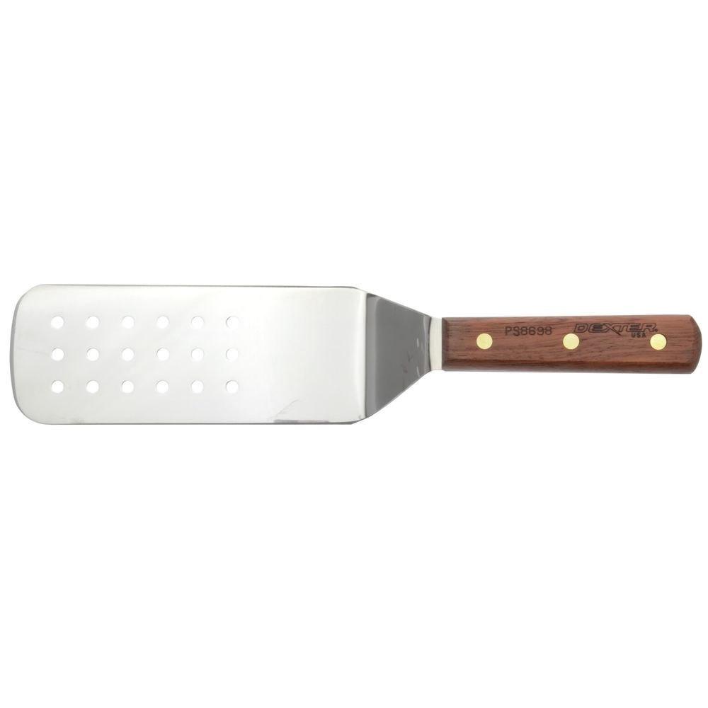 PERFORATED TURNER, S/S, 8"X 3", ROSEWOOD