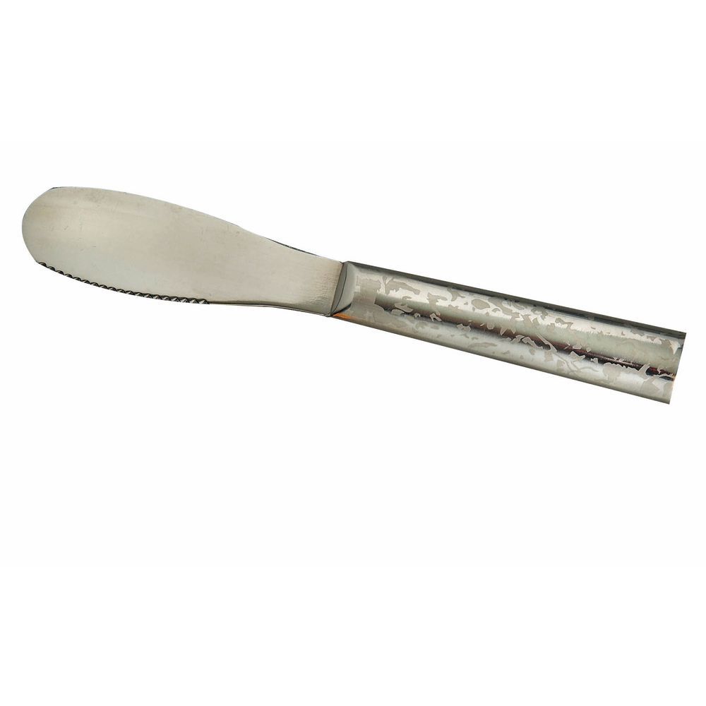 Acopa 7 1/8 Stainless Steel Soft Cheese Spreader with Plastic Handle
