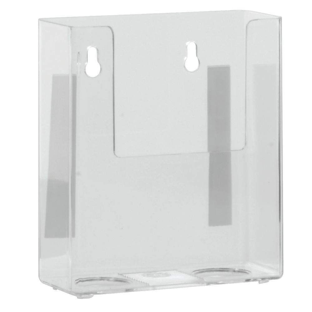 Lot of 12 Clear Acrylic Wall Mount Slatwall Brochure Holder for 4"w Literature 