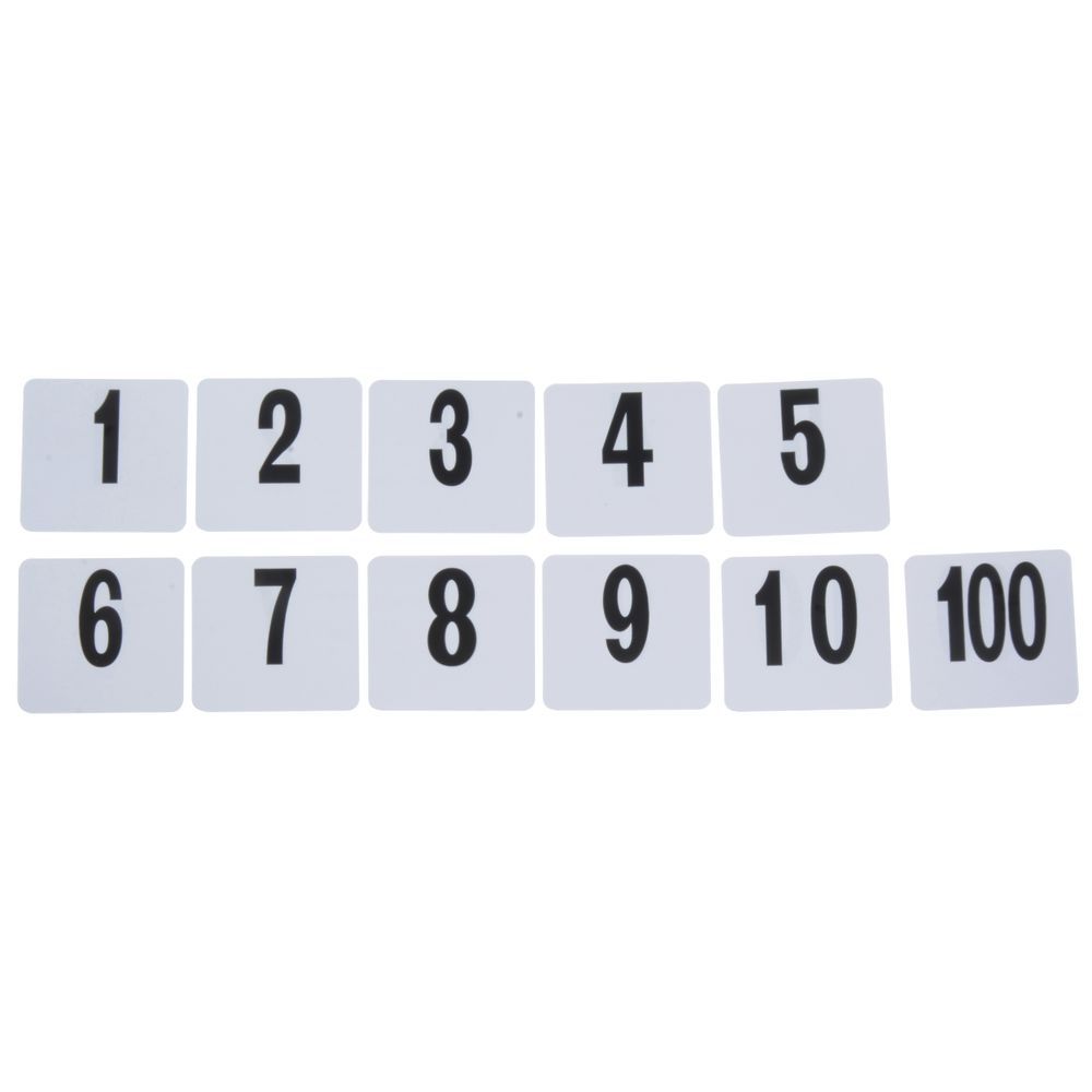 TABLE NUMBERS, DOUBLE-SIDED, 1-100/SET