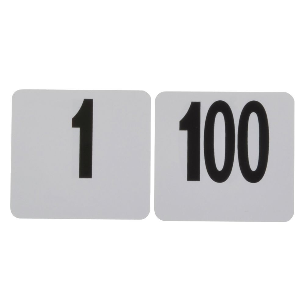 TABLE NUMBERS, DOUBLE-SIDED, 1-100/SET