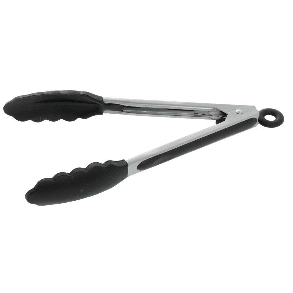 HOTEC Premium Stainless Steel Locking Kitchen Tongs with Silicon