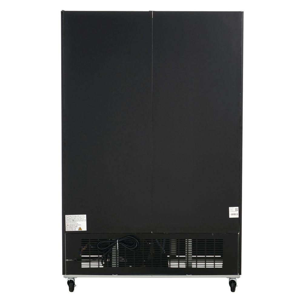 Kratos 67K-208 Black Refrigerated 2 Sliding Door Merchandiser - 53