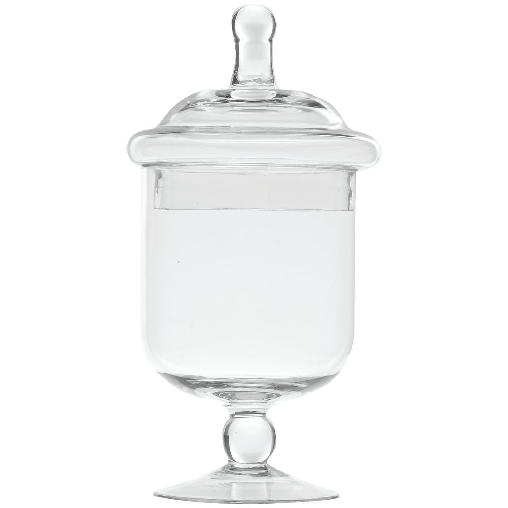 JAR, APOTHECARY, SMALL, W/LID, 5DIA X 9.25H