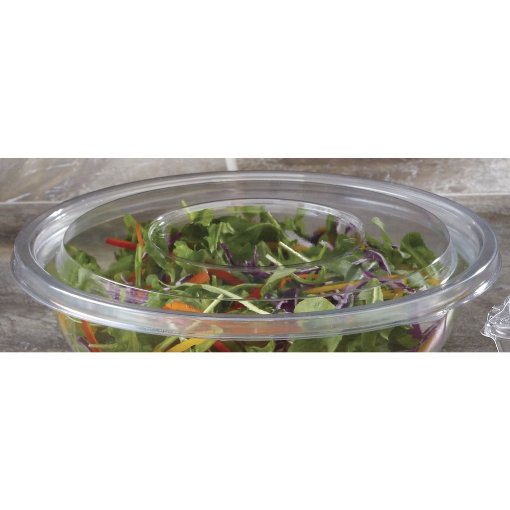 Durable Packaging 27025P250 Foil Food Container with Clear Plastic Dome Lid  - 7 1/8Dia x 1 1/2D