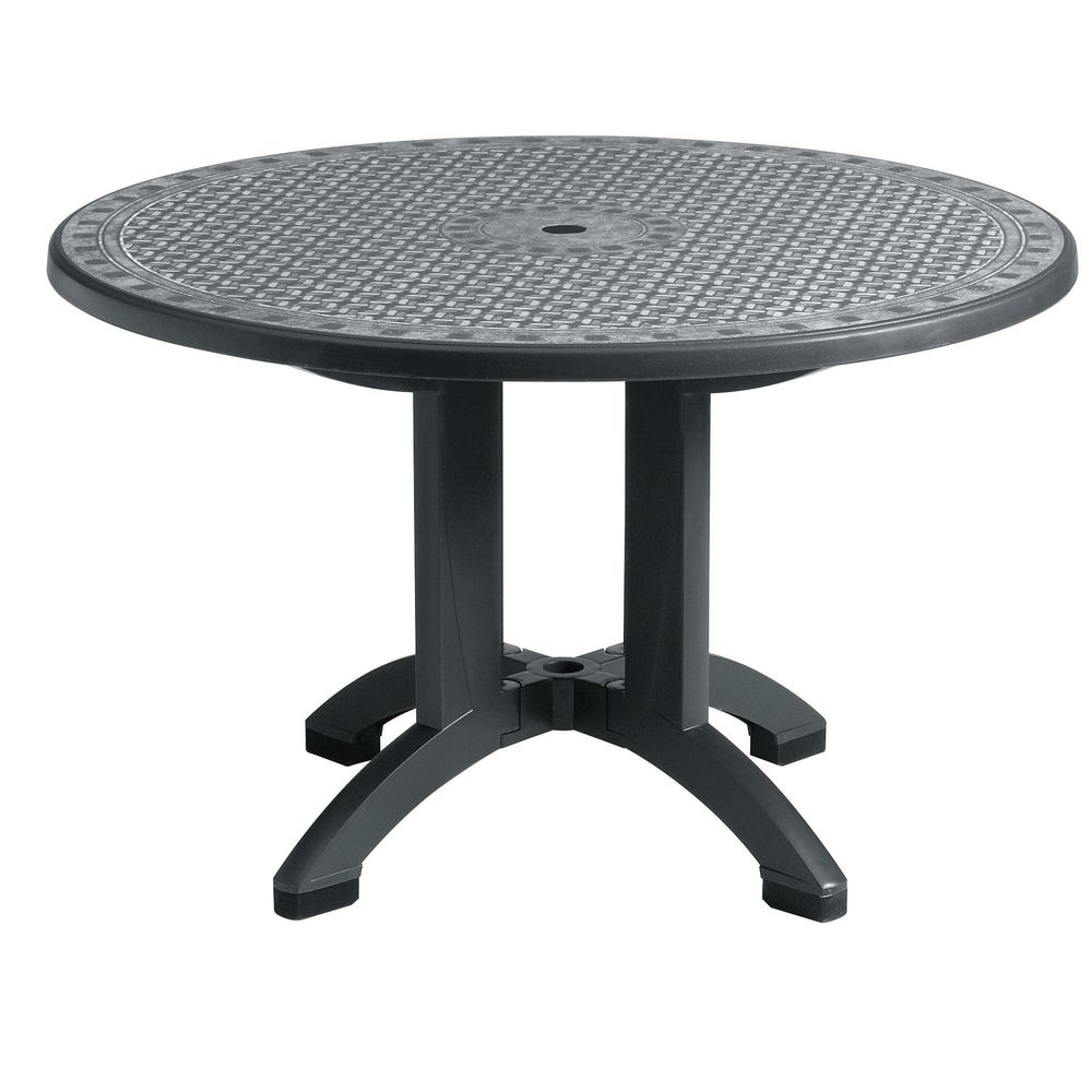 Grosfillex 2Panel Black Resin Interlocking Outdoor Patio Fence 40"L