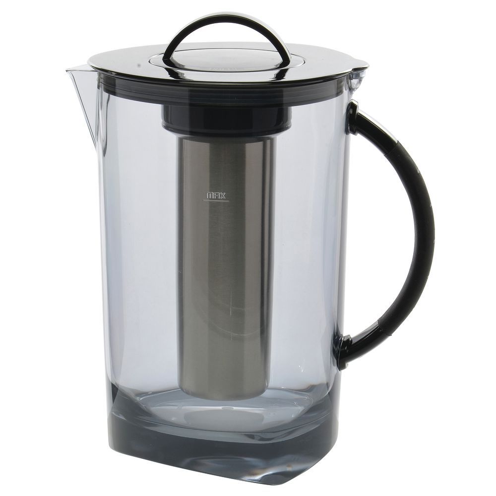 Tablecraft 328 Clear Poly Pitcher with Lid & Ice Core, 0.75 Gallon