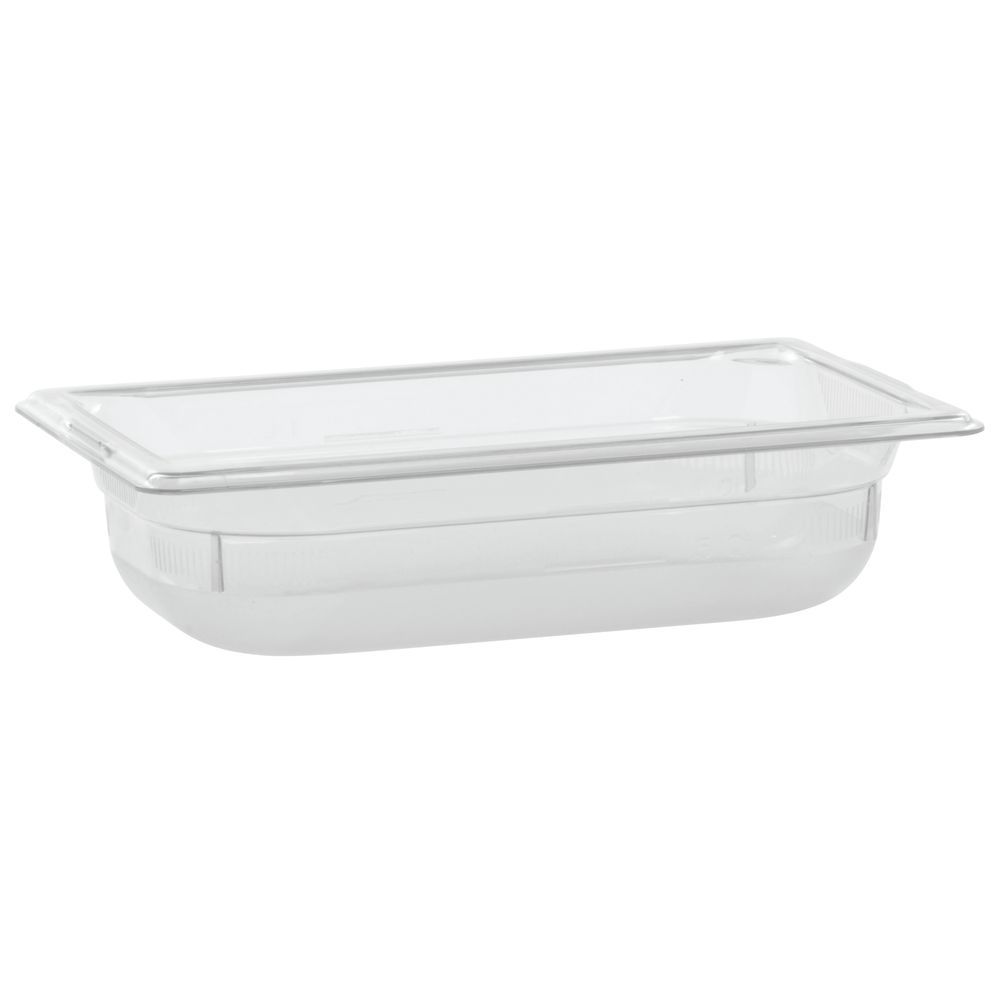 Vollrath Super Pan Plastic Steam Table Pan Low Temp Clear 1/4 Size 2 1/2"D