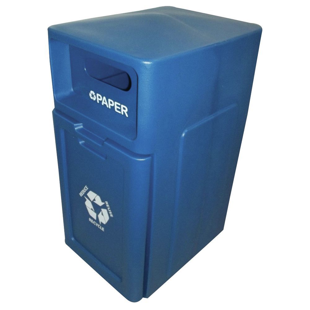 HUBERT Pull-Out Recycle Bin 26" L x 20" W x 40" H Paper Blue
