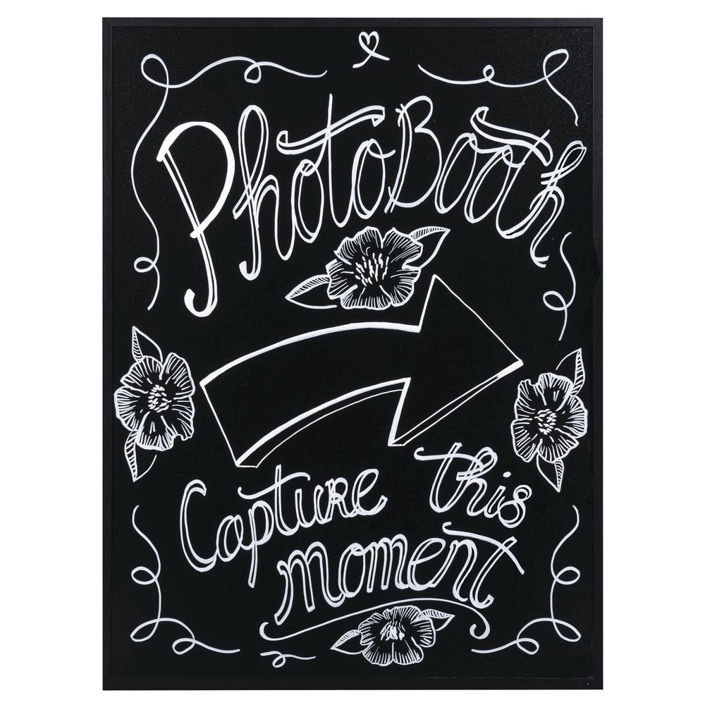 Wall Chalkboard with Black Frame, 23 3/4" x 31 1/2"