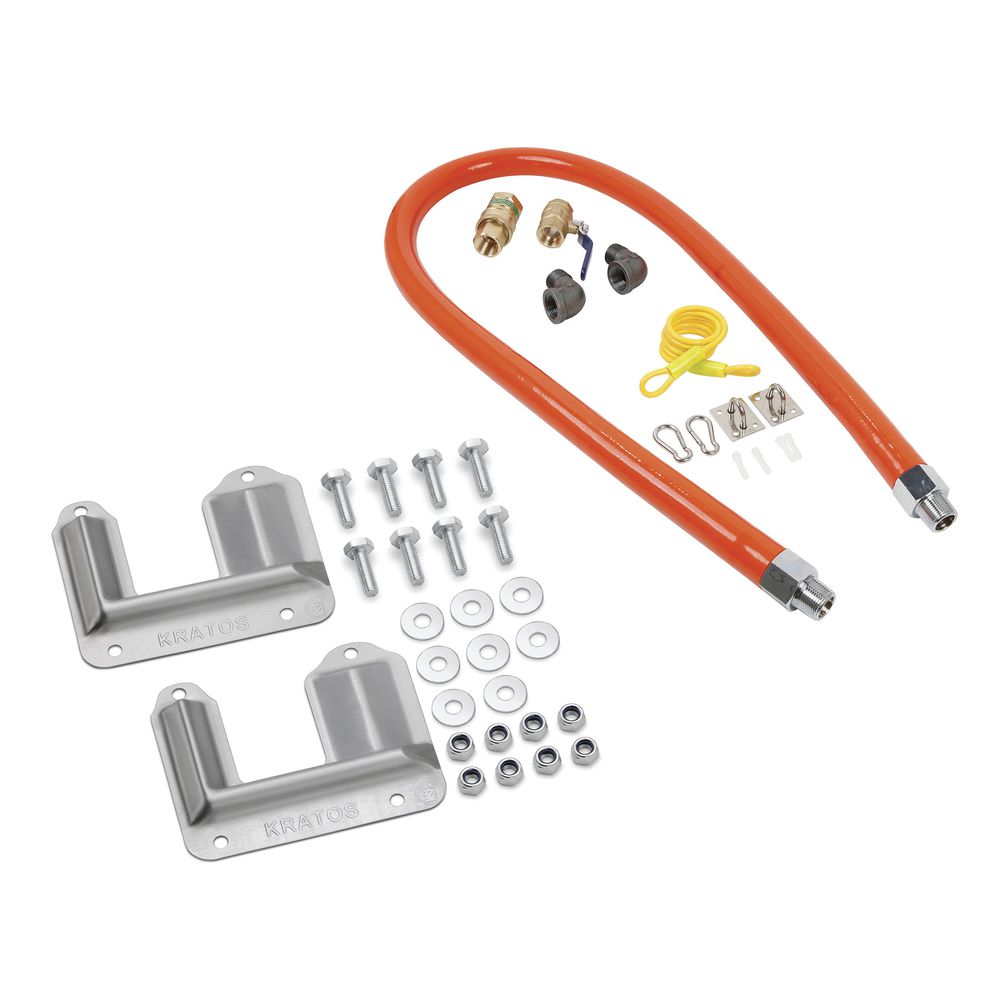 Kratos 29R-045 Mobile Gas Connector Hose Kit, With Caster Placement ...