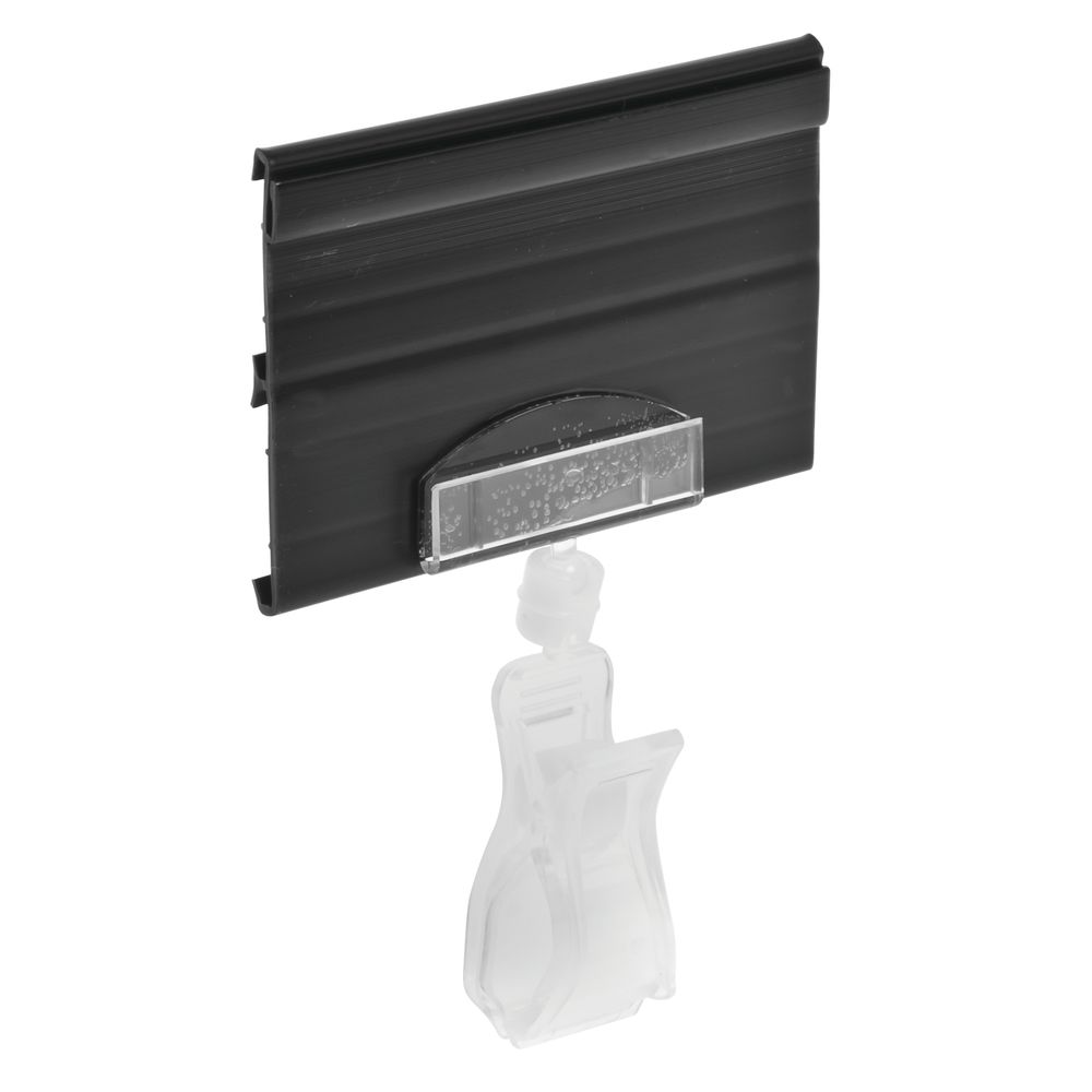 |2 Channel Sign Holder With Clear Spring Clip 2 1/2"HH x 4"L