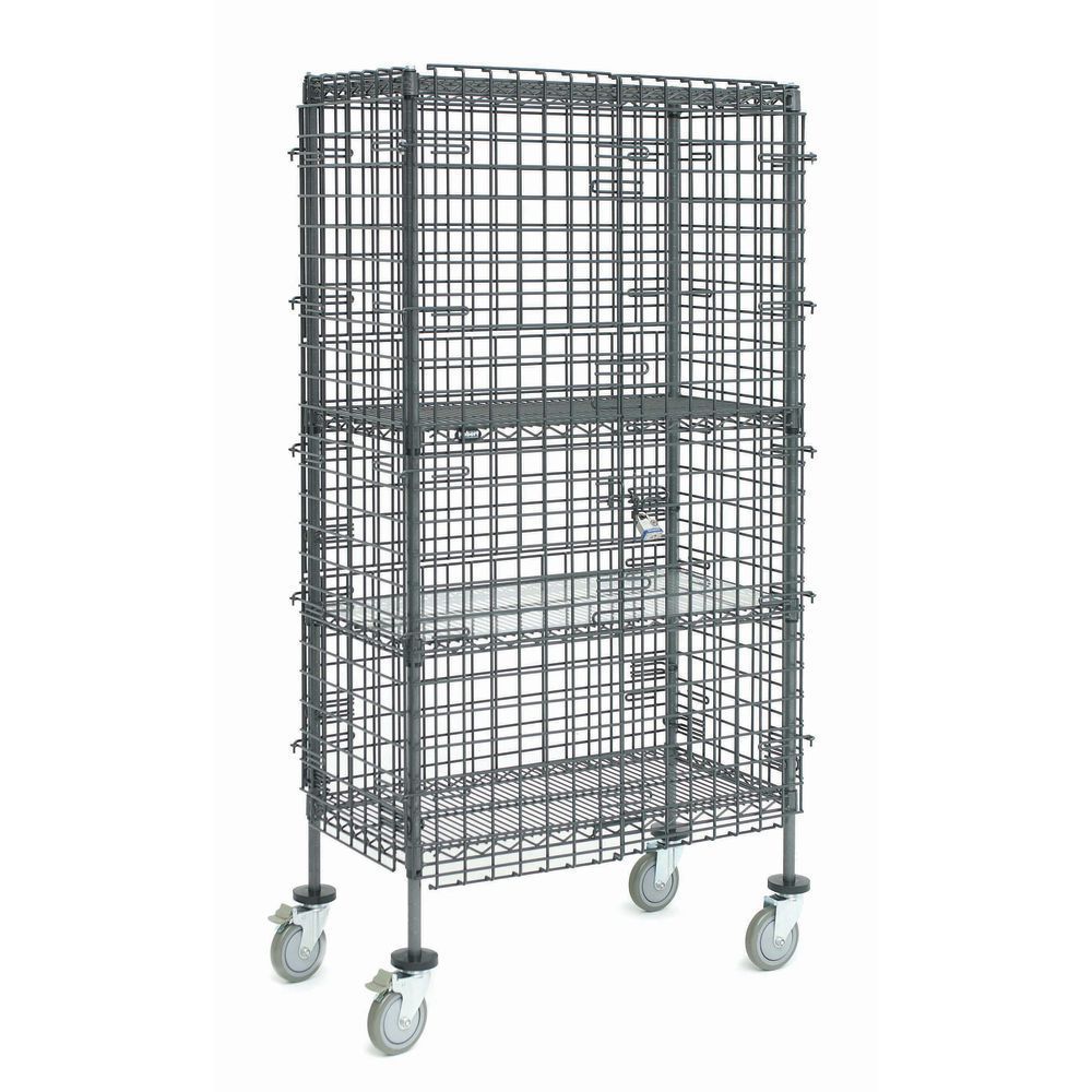 Expressly Hubert® Flint Steel Kitchen Drying Rack Cart 36"L x 18"W x 72"H