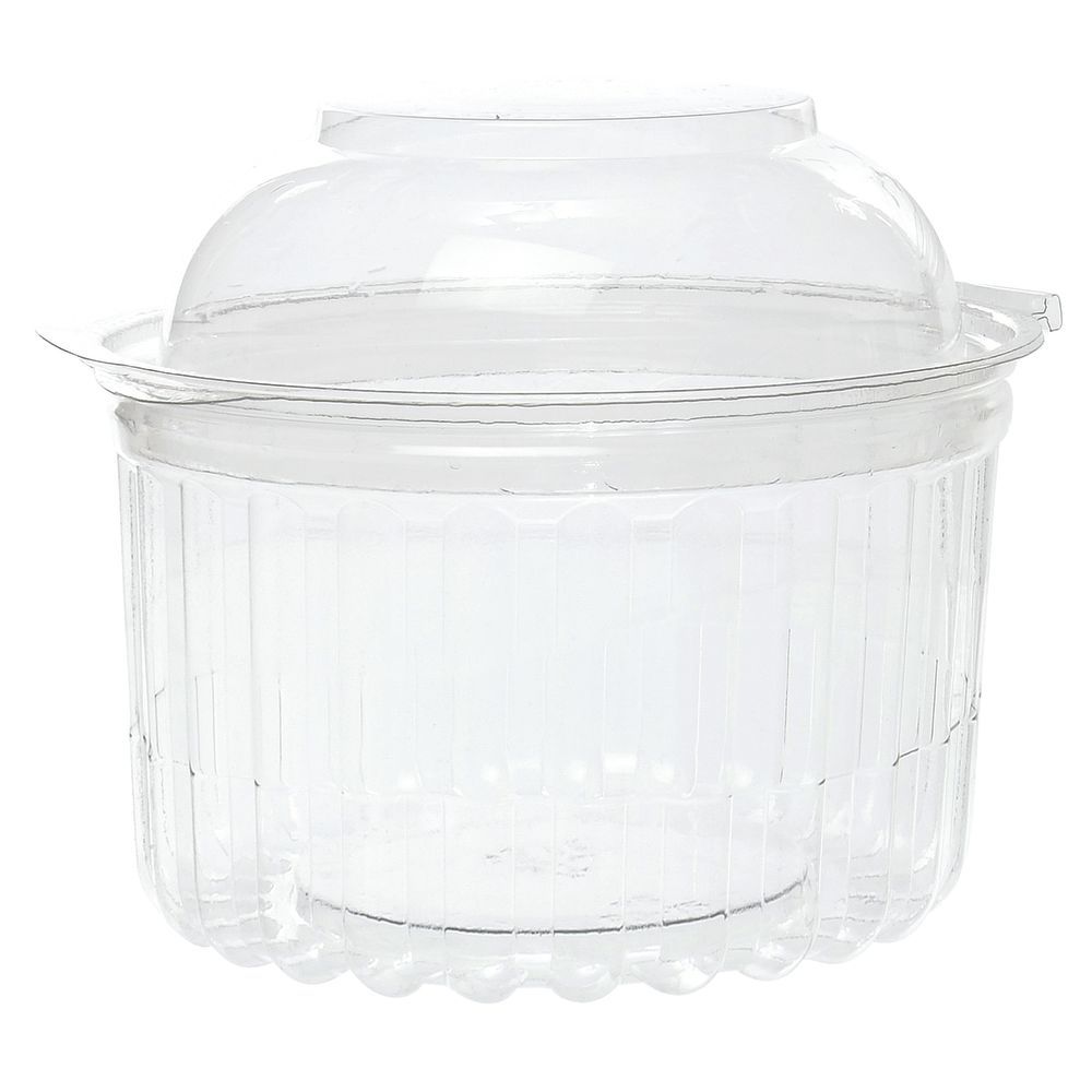 CUP, DELI, CLEAR, 16OZ, W/HINGED DOME