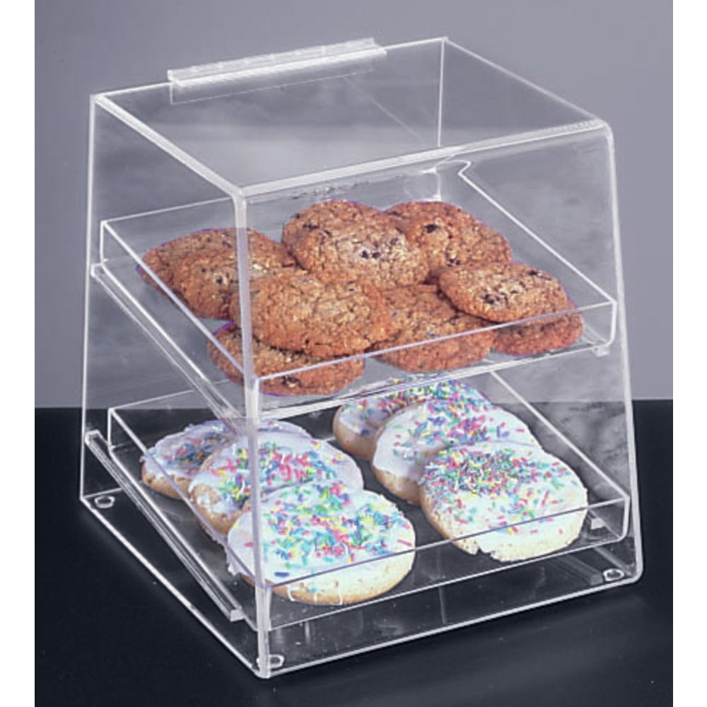 Cal Mil Square Attendant Serve Acrylic Countertop Bakery Display