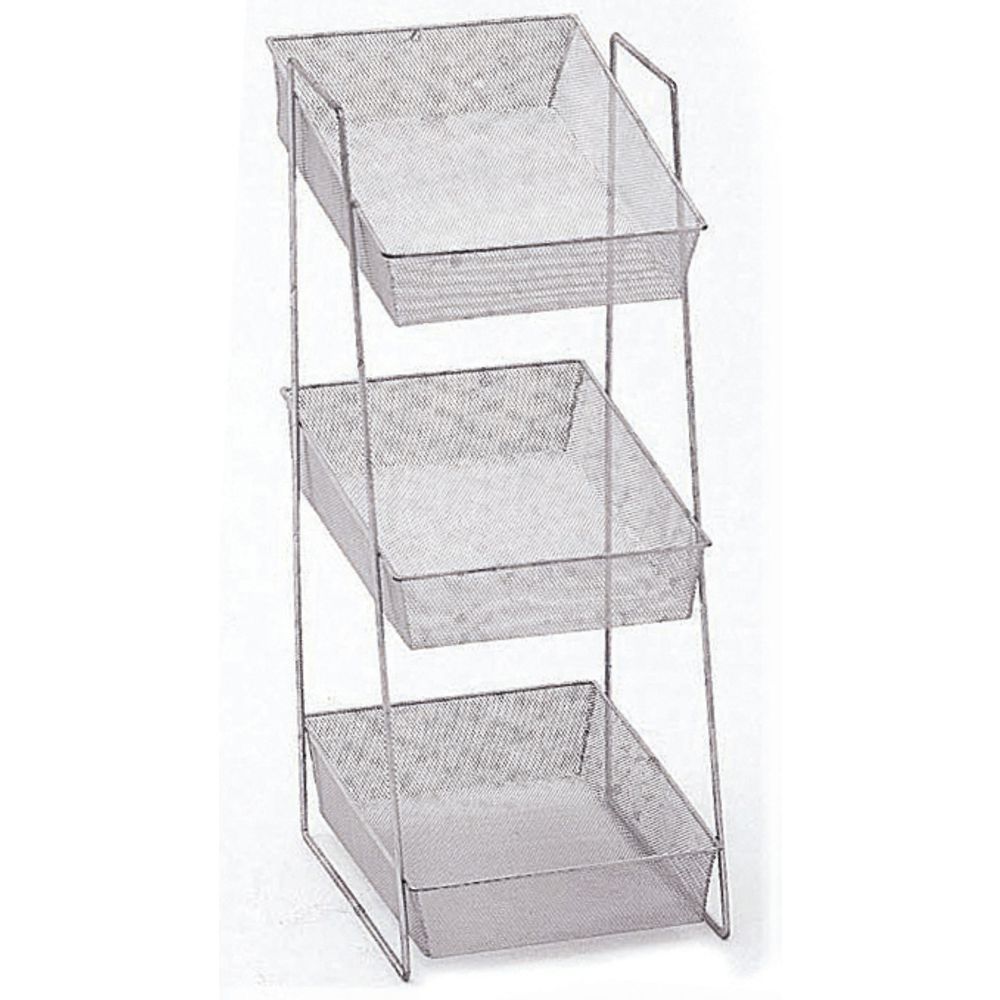 Countertop Display Merchandising Stand 3 Tier Silver Wire 10 L