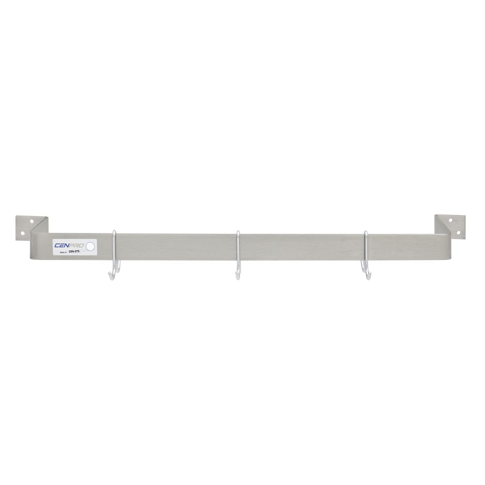 Cenpro Racks CenPro 29N-079 Stainless Steel Wall-Mounted Single-Line Pot Rack - 36