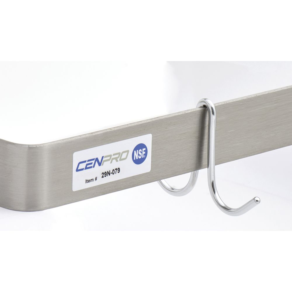 Cenpro Racks CenPro 29N-079 Stainless Steel Wall-Mounted Single-Line Pot Rack - 36