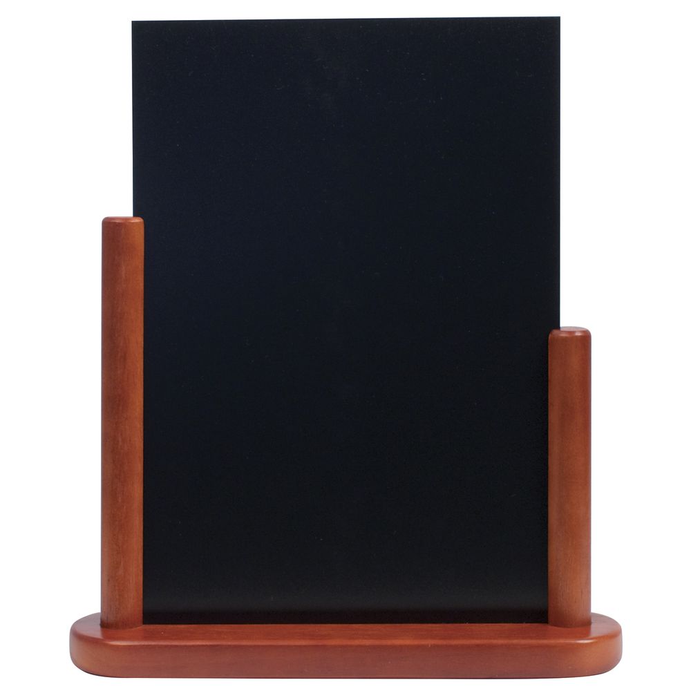 Securit Mahogany Wood Double Sided Tabletop Chalkboard 10 1 2l X 2 3