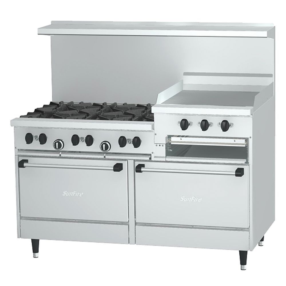 36 Commercial Range, 2 Burners, 24'' Griddle GAS Range with Oven