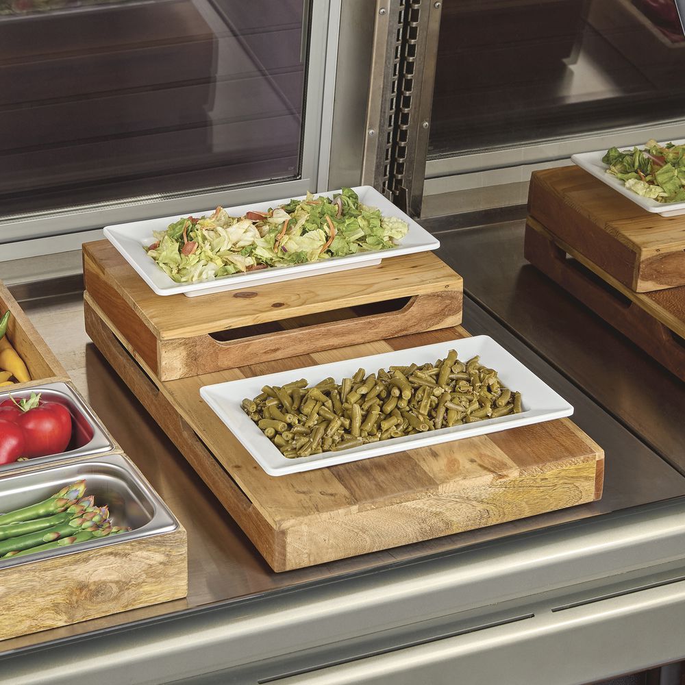HUBERT Rectangular Recycled Wood Riser - 15